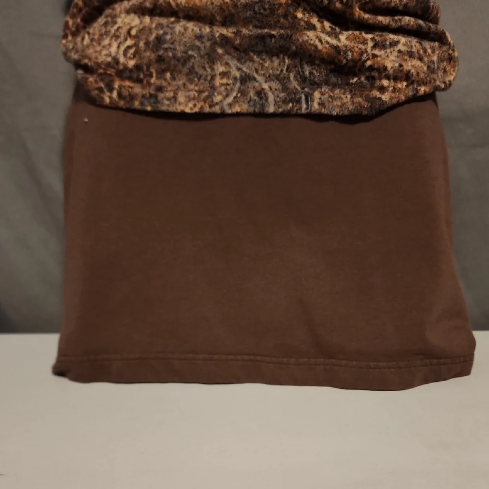 Brown Mini Skirt with Ruched Relaxed Style